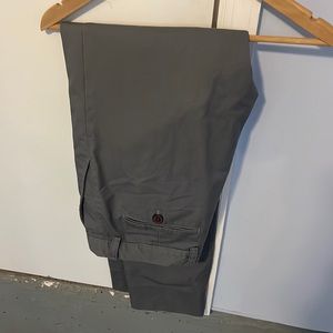 Grey twill dress pants